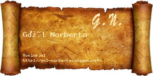 Gál Norberta névjegykártya